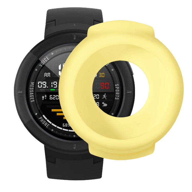 Beskyttende Silikone Universal Bumper passer til Amazfit Verge / Amazfit Verge Lite - Gul#serie_1