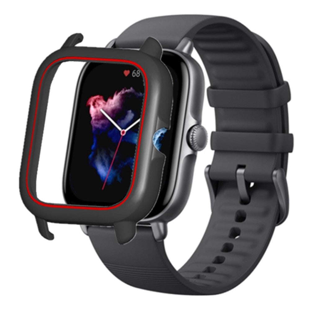 Hårdt Silikone Bumper passer til Amazfit GTS 3 - Sort#serie_3