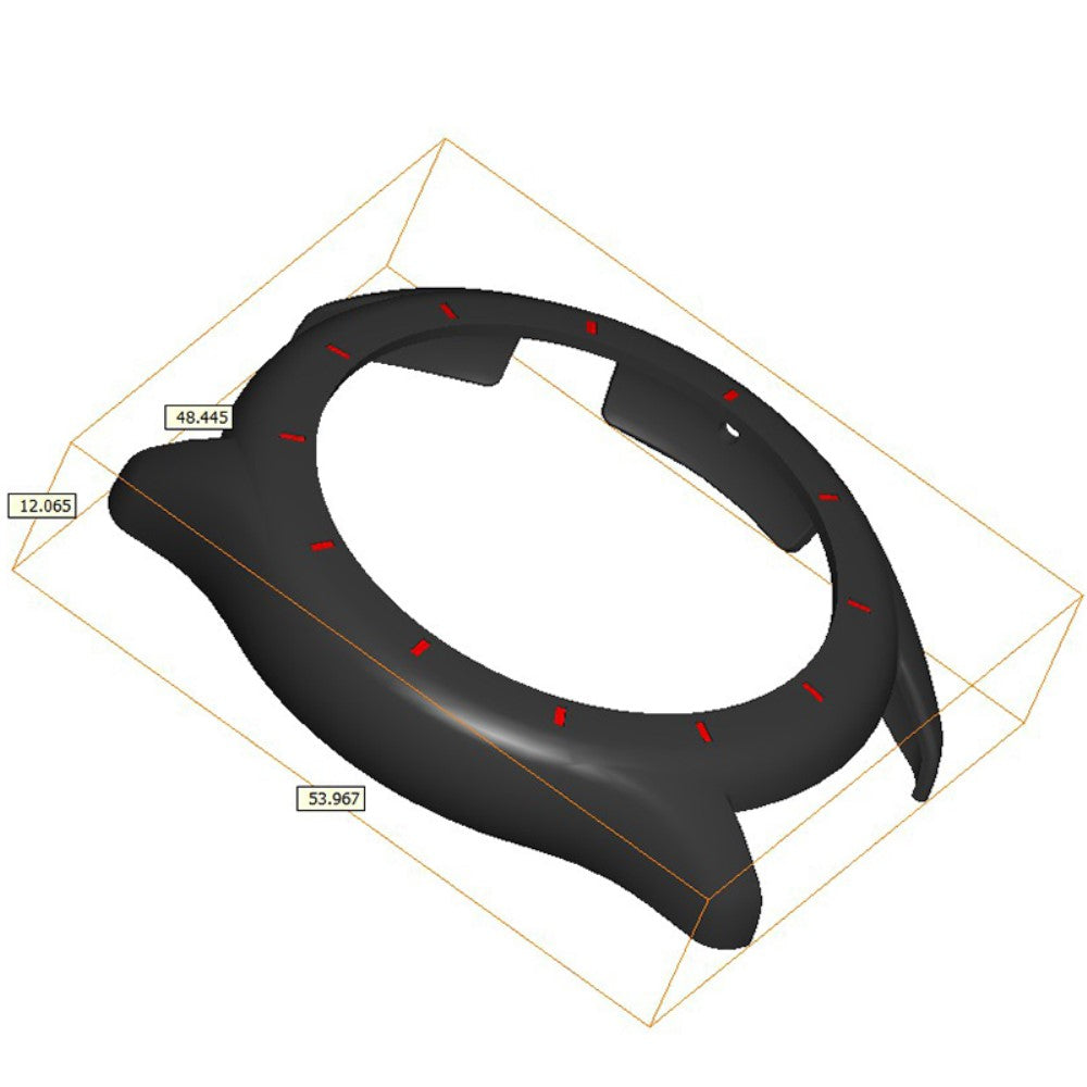Huami Amazfit GTR 3 / GTR 3 Pro Watch Case Hollow Hard Shockproof Cover Frame - Black+Red#serie_3