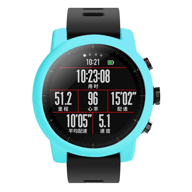 Beskyttende Silikone Bumper passer til Amazfit Stratos 2 \ 2s - Blå#serie_7