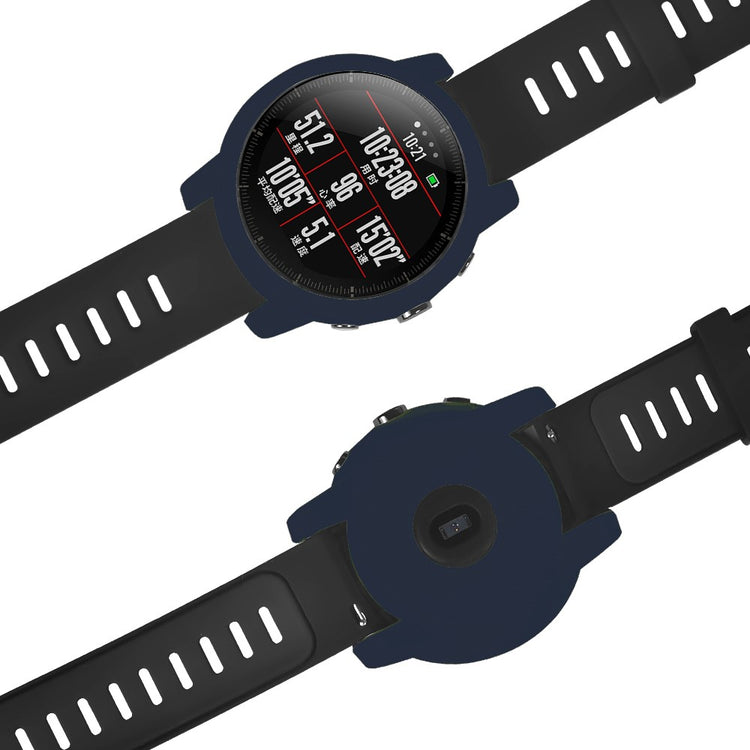 Beskyttende Silikone Bumper passer til Amazfit Stratos 2 \ 2s - Blå#serie_8