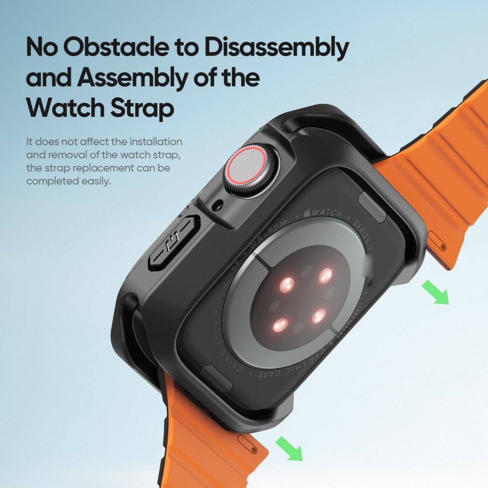 Beskyttende Silikone Cover passer til Apple Smartwatch - Sort#serie_2