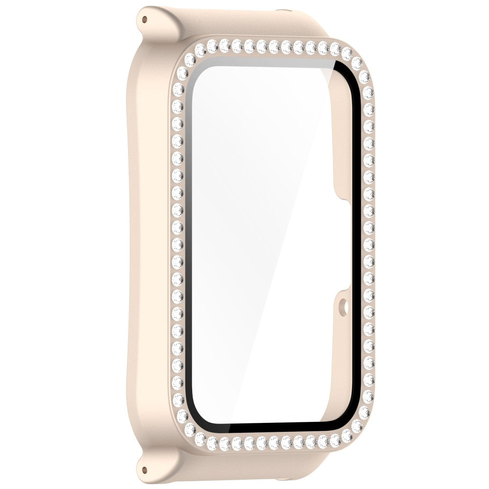 Mega Fashionable Samsung Galaxy Fit 3 Cover with Screen Protector in Rhinestone and Glass - Silver#serie_7