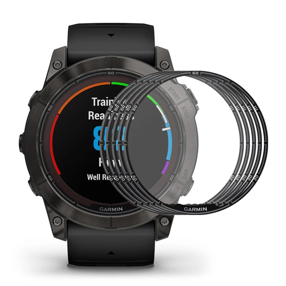 2stk Silikone 3D Kurvet Skærmbeskytter passer til Garmin Fenix 7S Pro - Gennemsigtig#serie_418