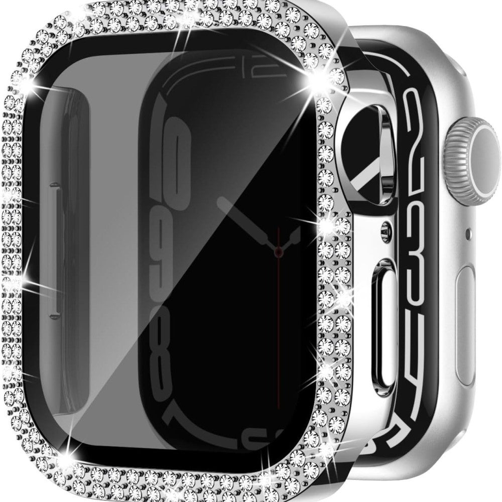 Mega Good Apple Smartwatch Universel Cover with Screen Protector in Rhinestone and Glass - Gold#serie_5