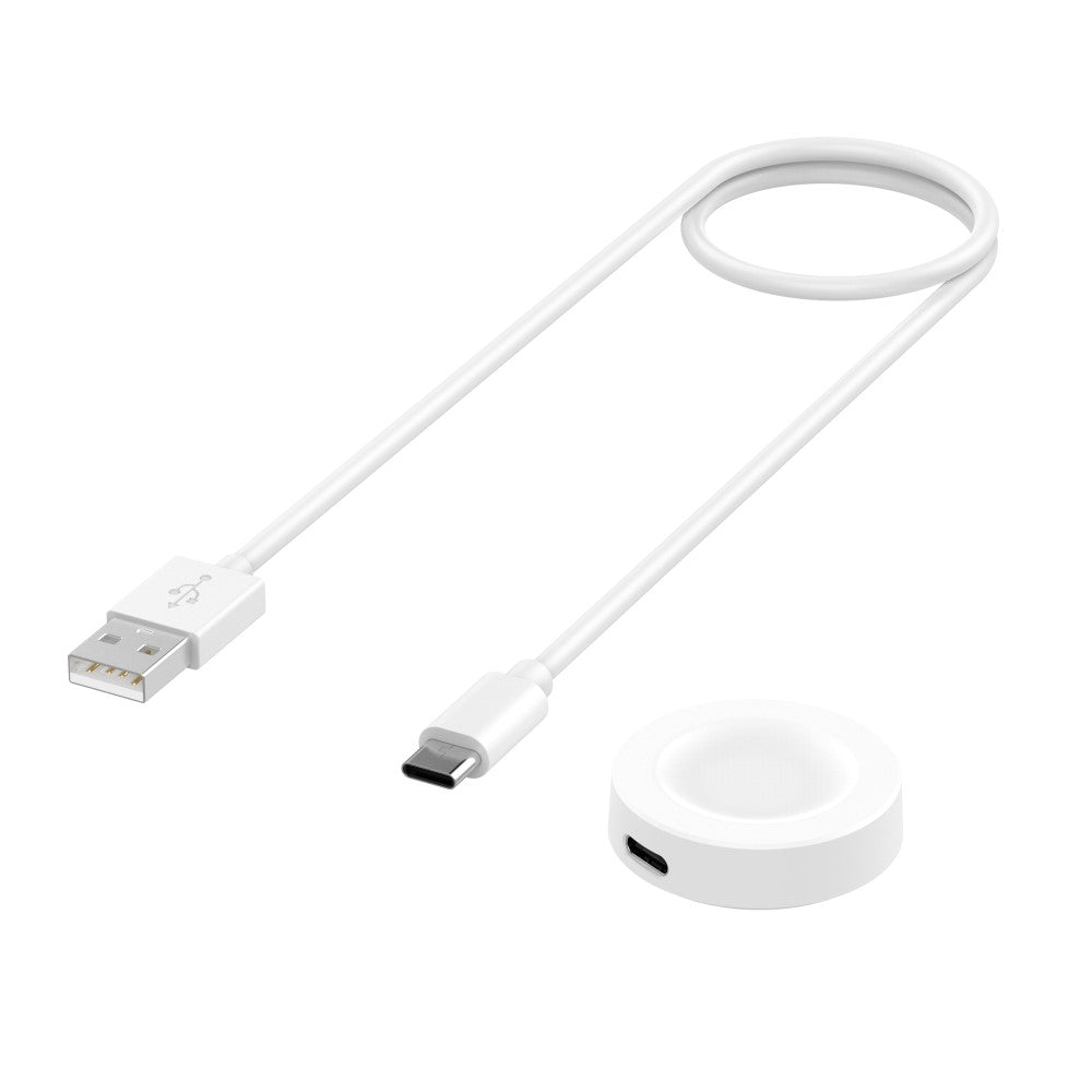 1m Silikone Magnetisk Ladestation passer til Smartwatch - Hvid#serie_2