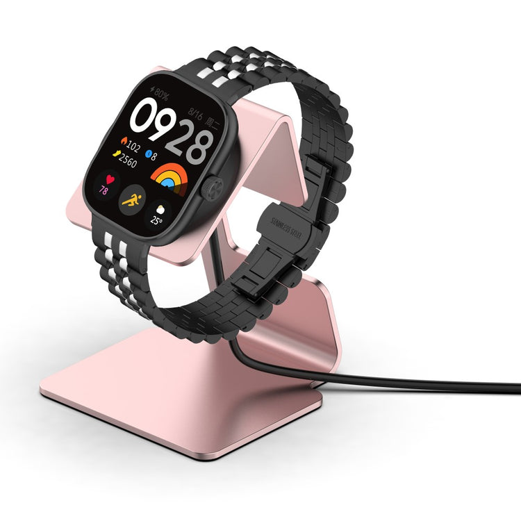 Metal Oplader passer til Xiaomi Redmi Watch 4 / Xiaomi Smart Band 8 Pro - Pink#serie_3