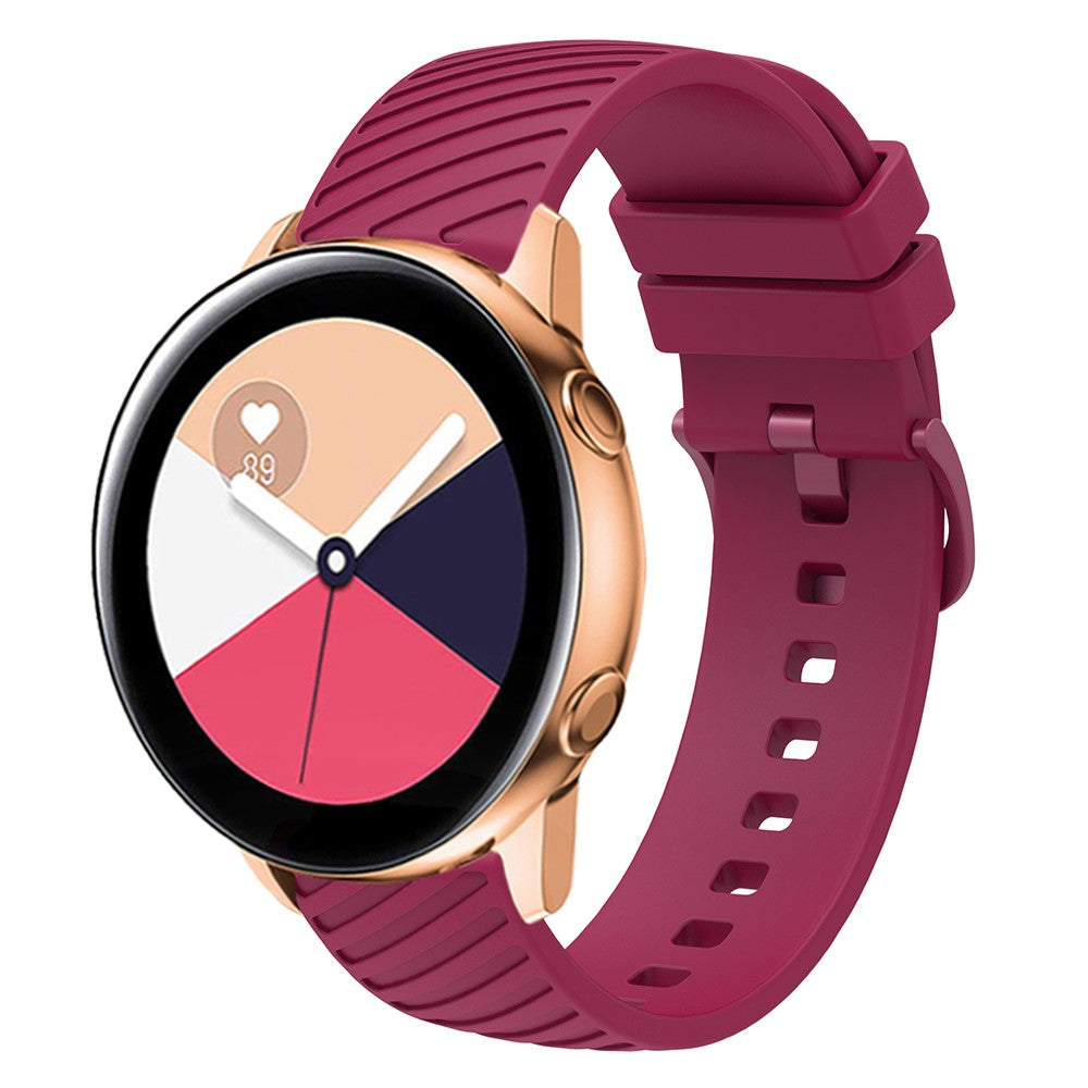 Rigtigt Sejt Silikone Universal Rem passer til Smartwatch - Rød#serie_8