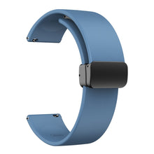 22mm Universal simple silicone strap with black buckle - Official Blue#serie_1