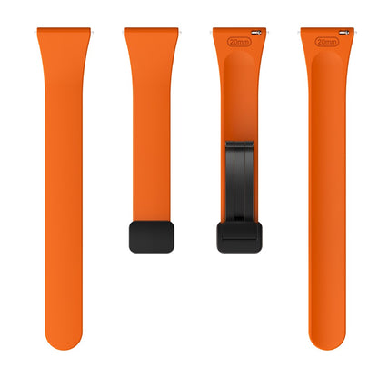 Slidstærk Metal Og Silikone Universal Rem passer til Smartwatch - Orange#serie_3