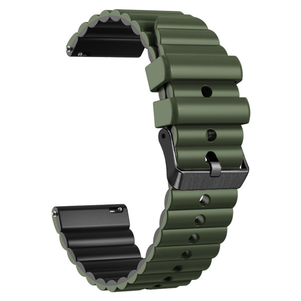 Super Fantastisk Metal Og Silikone Universal Rem passer til Smartwatch - Grøn#serie_8