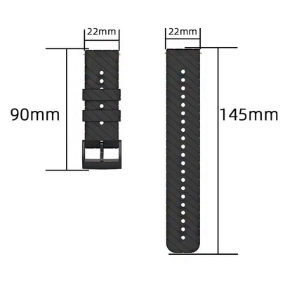 22mm Universal twill texture silicone strap - Orange#serie_3