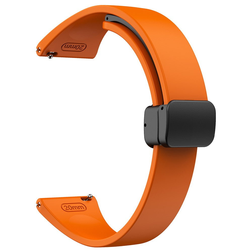 20mm Universal silicone strap with black buckle - Orange#serie_3