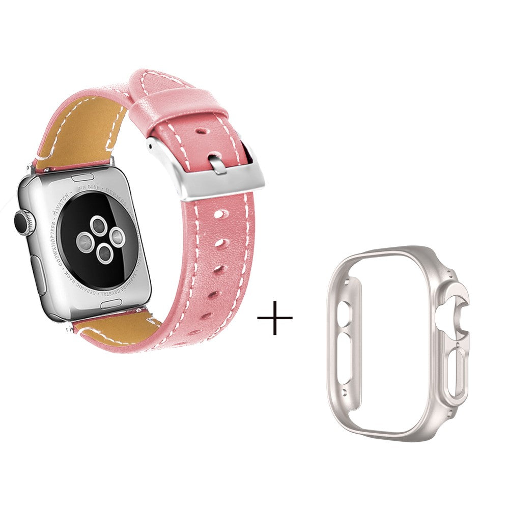 Ægte læder Cover passer til Apple Watch Ultra - Pink#serie_2