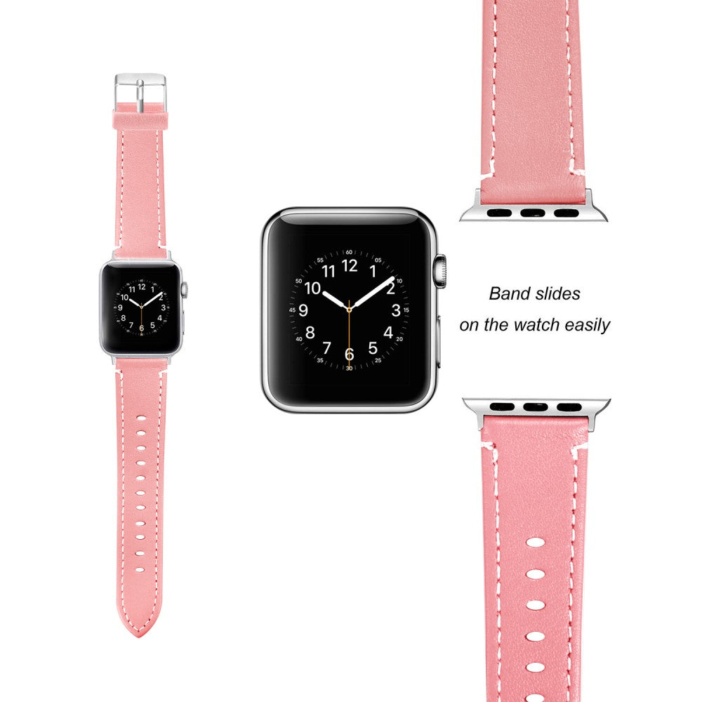 Ægte læder Cover passer til Apple Watch Ultra - Pink#serie_7