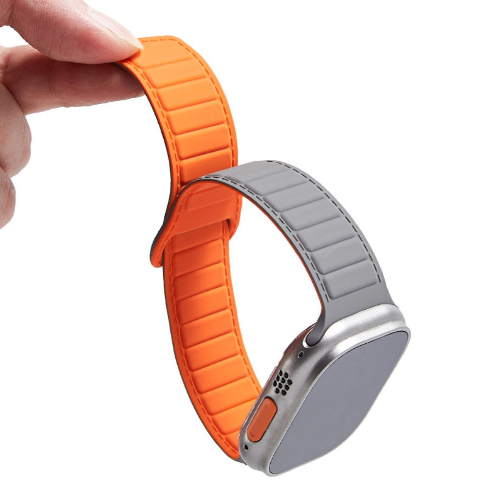 Super Kønt Silikone Universal Rem passer til Apple Smartwatch - Orange#serie_1