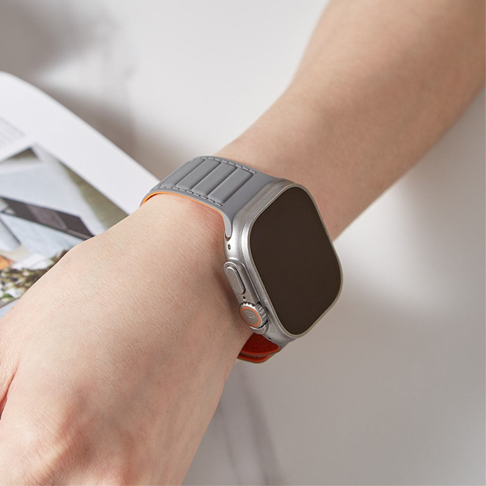 Super Kønt Silikone Universal Rem passer til Apple Smartwatch - Orange#serie_14