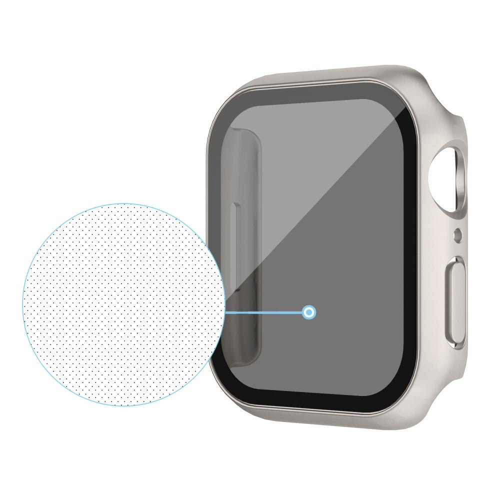 Flot Universal Cover med Skærmbeskytter i Plastik og Hærdet Glas passer til Apple Watch Series 8 (41mm) / Apple Watch Series 7 41mm - Sølv#serie_1