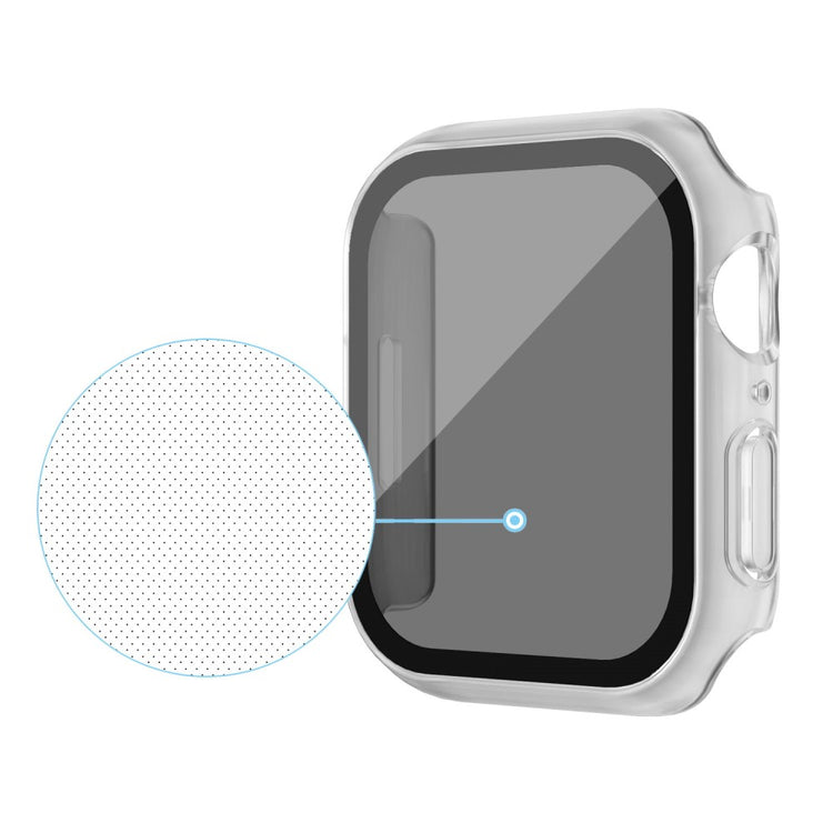 Flot Universal Cover med Skærmbeskytter i Plastik og Hærdet Glas passer til Apple Watch Series 8 (41mm) / Apple Watch Series 7 41mm - Gennemsigtig#serie_2