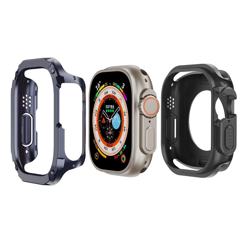 Beskyttende Silikone Universal Bumper passer til Apple Smartwatch - Blå#serie_6