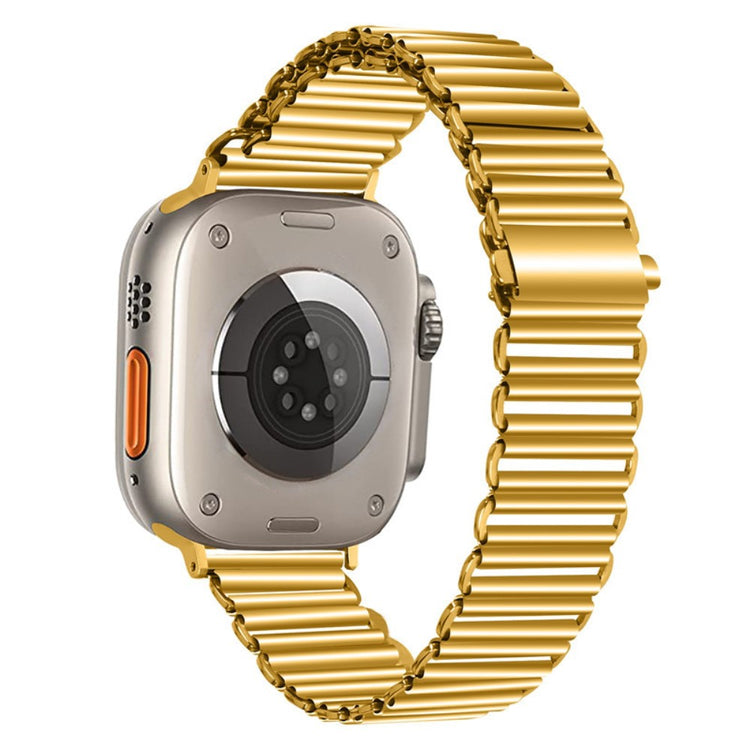 Mega Sejt Metal Universal Rem passer til Apple Smartwatch - Guld#serie_1