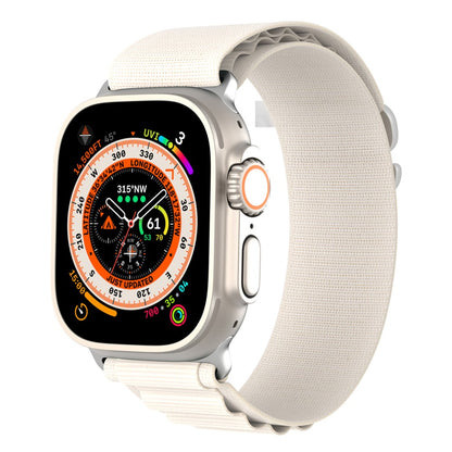Vildt Fed Metal Og Nylon Universal Rem passer til Apple Smartwatch - Hvid#serie_4