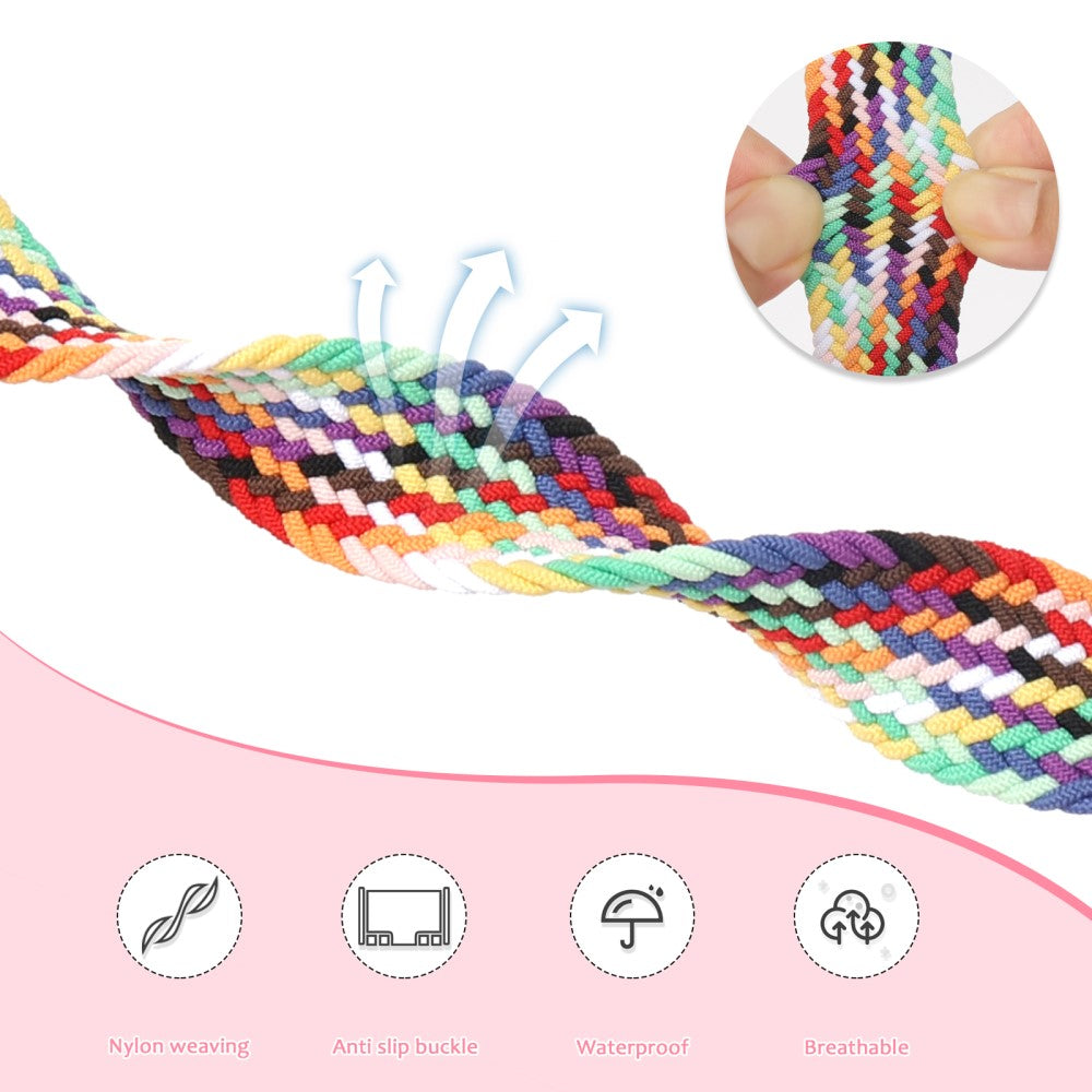 Mega Pænt Nylon Universal Rem passer til Apple Smartwatch - Pink#serie_12