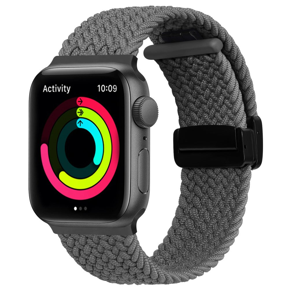 Mega Pænt Nylon Universal Rem passer til Apple Smartwatch - Sølv#serie_6