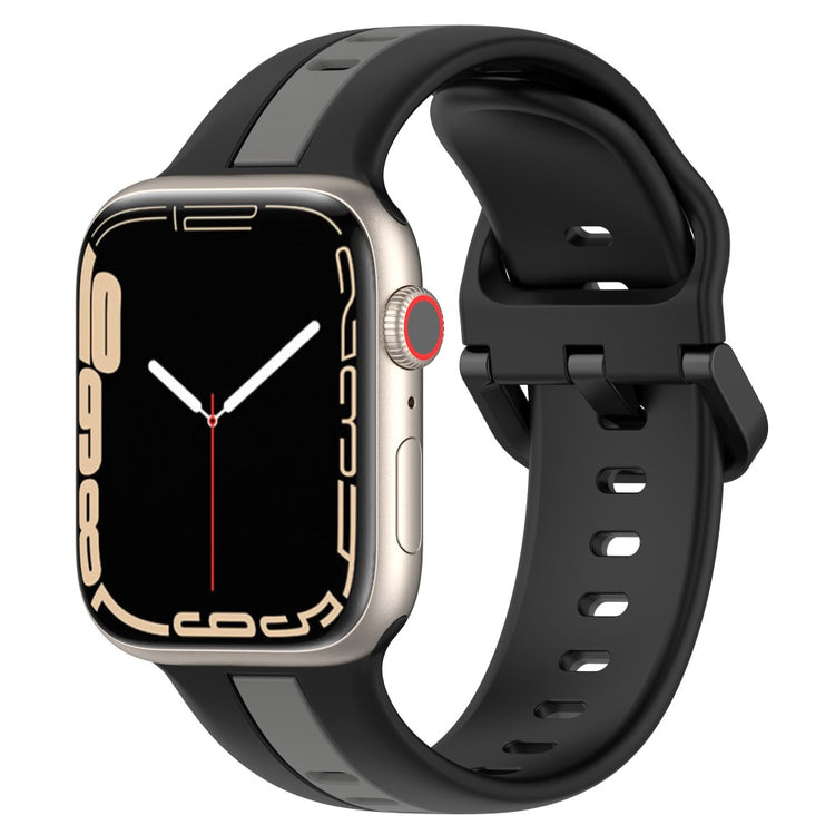 Vildt Elegant Silikone Universal Rem passer til Apple Smartwatch - Sort#serie_6