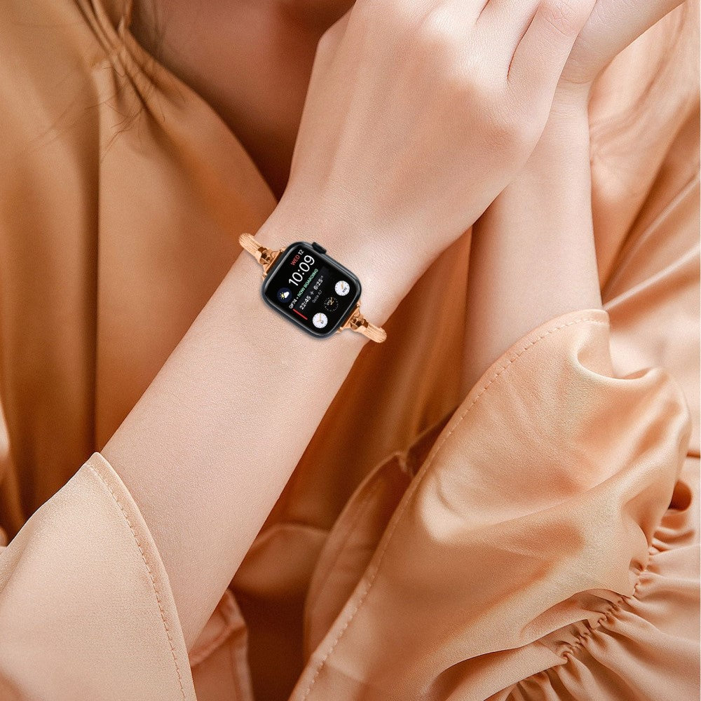Rigtigt Fantastisk Metal Universal Rem passer til Apple Smartwatch - Pink#serie_3