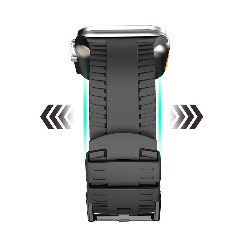 Godt Metal Og Silikone Universal Rem passer til Apple Smartwatch - Hvid#serie_2