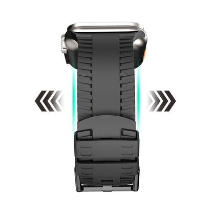 Godt Metal Og Silikone Universal Rem passer til Apple Smartwatch - Hvid#serie_2