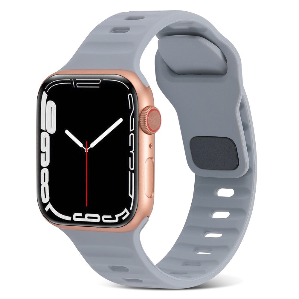 Mega Fantastisk Silikone Universal Rem passer til Apple Smartwatch - Sølv#serie_10