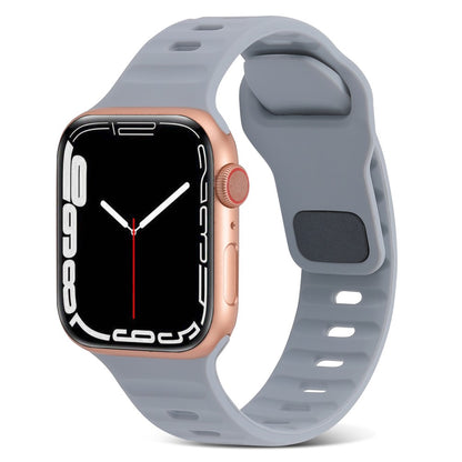 Mega Fantastisk Silikone Universal Rem passer til Apple Smartwatch - Sølv#serie_10