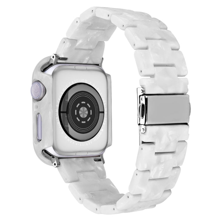 Metal Og Plastik Universal Rem passer til Apple Watch Series 8 (45mm) / Apple Watch Series 7 45mm - Hvid#serie_11
