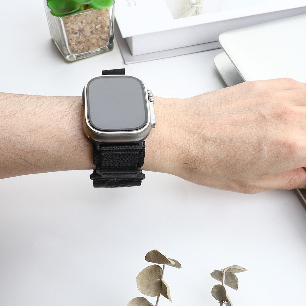 Super Fed Nylon Universal Rem passer til Apple Smartwatch - Sort#serie_1