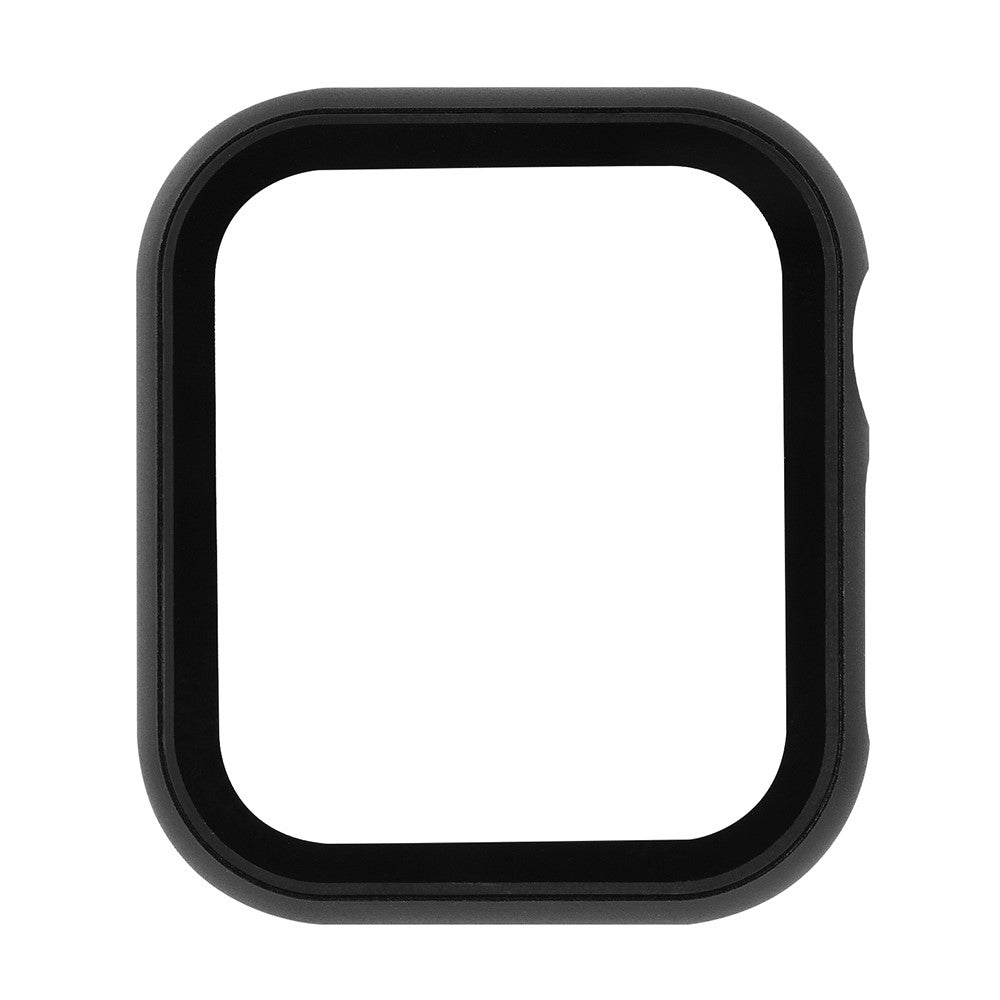 Mega Fed Universal Cover med Skærmbeskytter i Metal og Hærdet Glas passer til Apple Smartwatch - Sort#serie_1