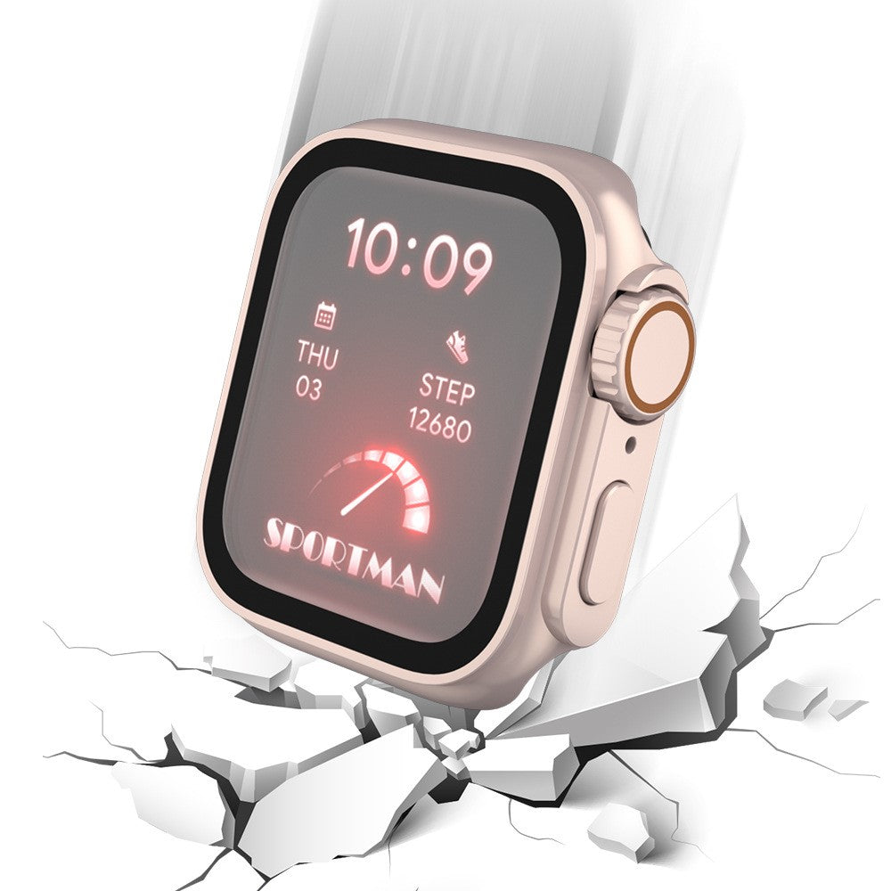 Vildt Godt Universal Cover med Skærmbeskytter i Plastik og Hærdet Glas passer til Apple Smartwatch - Pink#serie_2