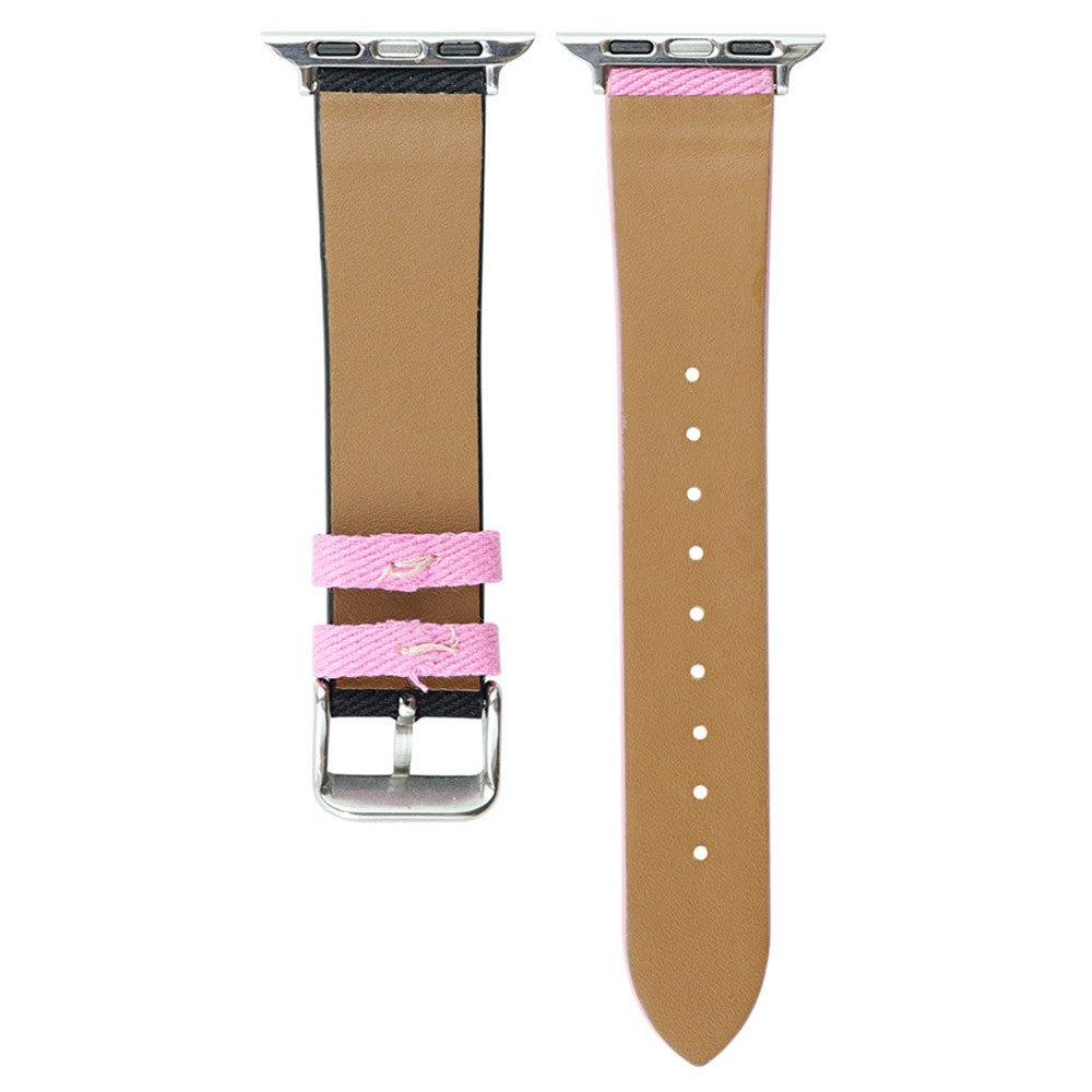 Super Elegant Metal Og Nylon Universal Rem passer til Apple Smartwatch - Gul#serie_6