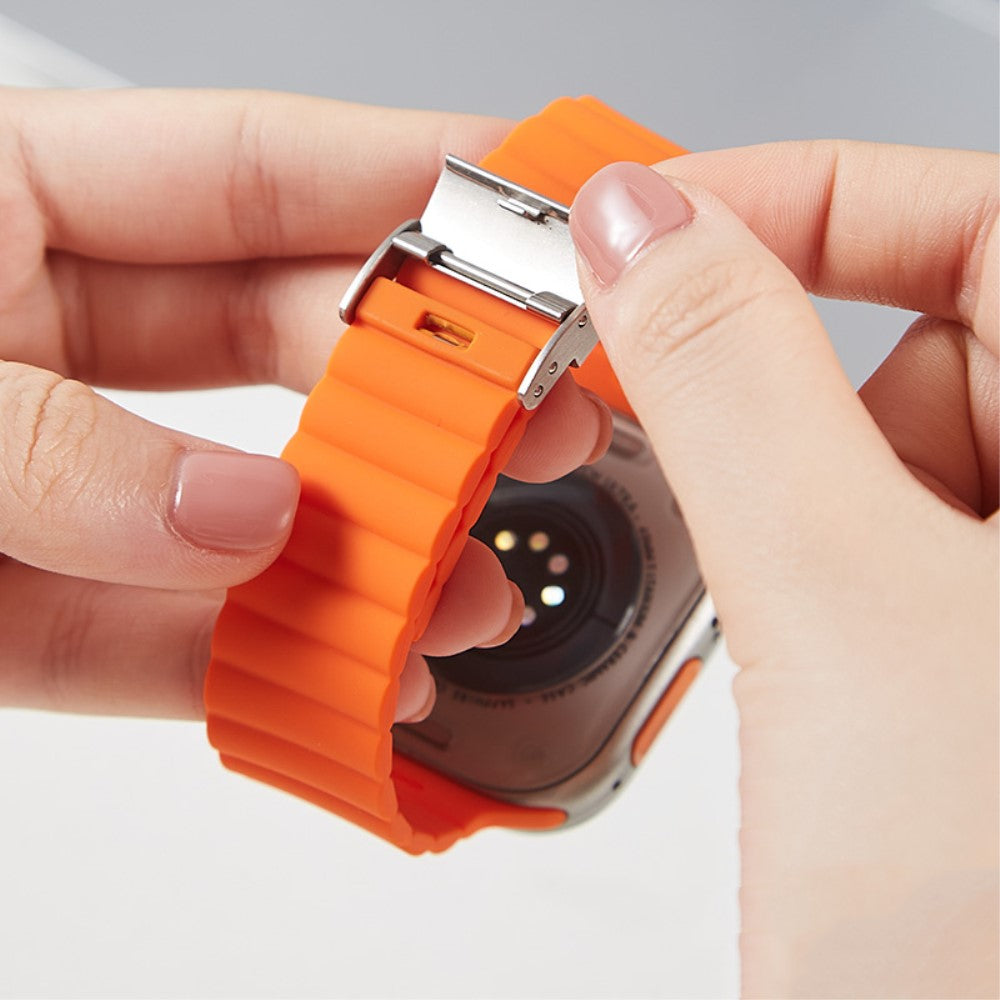 Vildt Sejt Silikone Universal Rem passer til Apple Smartwatch - Lilla#serie_3