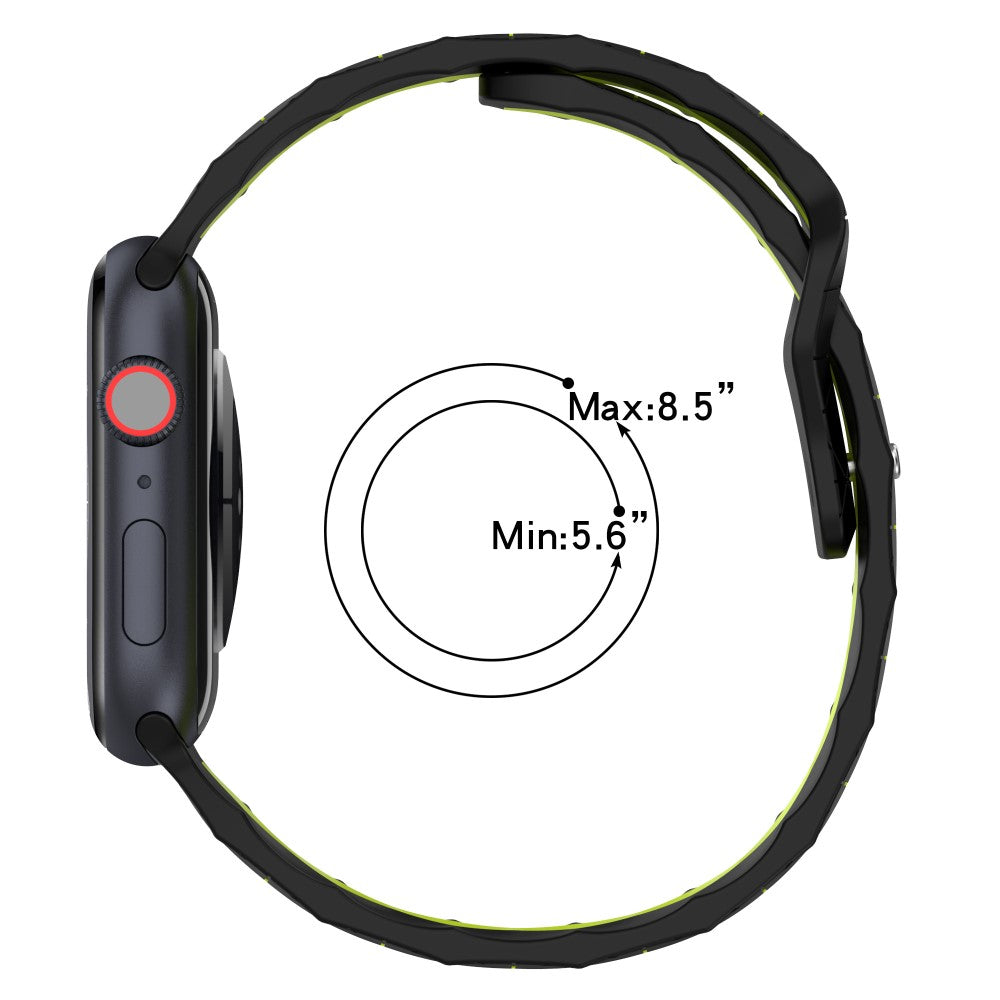 Apple Watch Series 9 45mm / Ultra 2 football pattern silicone strap - Pink+White#serie_4