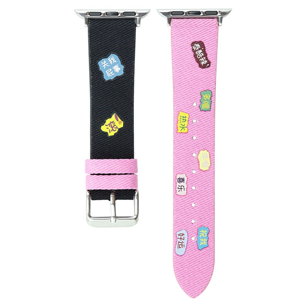 Stilren Metal Og Nylon Universal Rem passer til Apple Smartwatch - Pink#serie_1