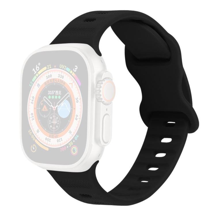 Super Godt Silikone Universal Rem passer til Apple Smartwatch - Sort#serie_9