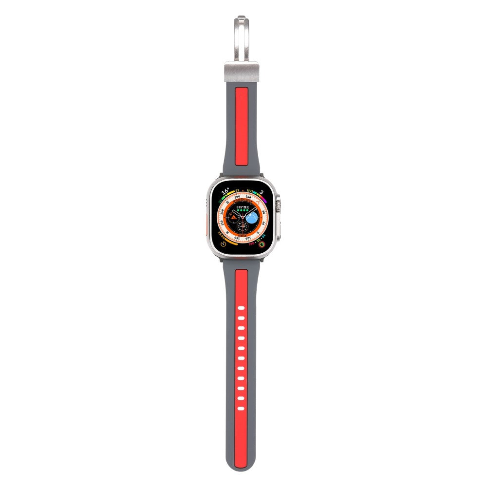 Meget Fed Silikone Universal Rem passer til Apple Smartwatch - Sølv#serie_7