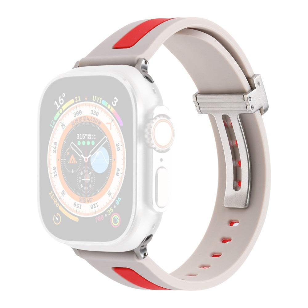 Meget Fed Silikone Universal Rem passer til Apple Smartwatch - Hvid#serie_9