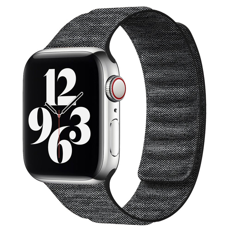 Super Flot Nylon Universal Rem passer til Apple Smartwatch - Sort#serie_1
