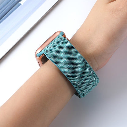 Apple Watch Series 9 41mm denim cloth style strap - Cyan#serie_5