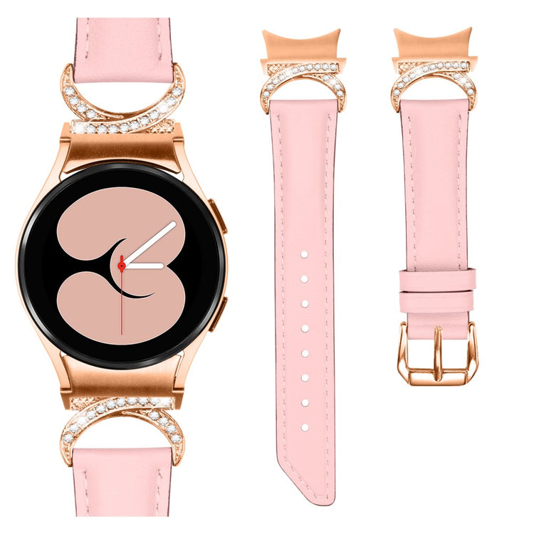 Super Skøn Kunstlæder Universal Rem passer til Samsung Smartwatch - Pink#serie_2