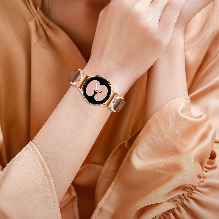 Super Skøn Kunstlæder Universal Rem passer til Samsung Smartwatch - Brun#serie_6