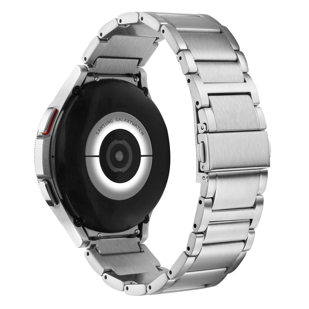 Mega Sejt Metal Universal Rem passer til Samsung Smartwatch - Sølv#serie_3